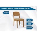Ver imagem 4 de Conjunto: Mesa Sala Jantar Pietá C/ Tampo Madeirado C/ Vidro Canto Curvo 120x80cm e 4 Cadeiras