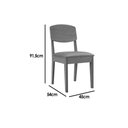 Ver imagem 2 de Conjunto: Mesa Sala Jantar Pietá C/ Tampo Madeirado C/ Vidro Canto Curvo 120x80cm e 4 Cadeiras