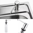 Ver imagem 3 de Dispenser Embutir Kit 3 Un Dosador Sabao Pia Detergente Sabonete Liquido Escovado Cozinha Banheiro