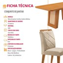 Ver imagem 6 de Mesa de Jantar Carolina Tampo 180cm Mdf Canto Copo e 6 Cadeiras Melissa Moderna Mobilia