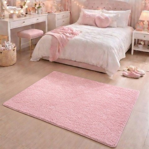 Tapete Rosa Bebê Infantil Antiderrapante Milano Soft:1.50x2.00