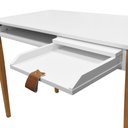 Ver imagem 7 de Escrivaninha com 1 Gaveta + Nicho Life - Amêndoa/branco