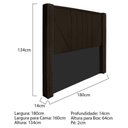 Ver imagem 6 de Cabeceira Queen 160 Cm Para Cama Box Corano Marrom