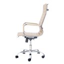 Ver imagem 3 de Cadeira Escritório Stripes Presidente PU Nude Base Giratória Cromada Altura Ajustável