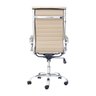 Cadeira Escritório Stripes Presidente PU Nude Base Giratória Cromada Altura Ajustável - 4