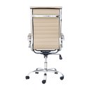 Ver imagem 4 de Cadeira Escritório Stripes Presidente PU Nude Base Giratória Cromada Altura Ajustável