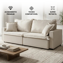 Ver imagem 5 de Sofá Cama Milano Retrátil e Reclinável Linho 1,90:Cru
