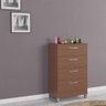 Cômoda 4 Clara Gavetas Cappuccino com Pés para Quarto - Bela Móveis - 2