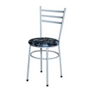 Ver imagem 5 de Conjunto 4 Cadeiras Epoxi Cinza para Cozinha Assento Estampado Cor:floral Preto