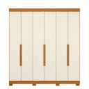Ver imagem 2 de Guarda-Roupa de Casal 6 Portas Vinci Off White/Cinamomo