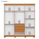 Ver imagem 6 de Guarda-Roupa de Casal 6 Portas Vinci Off White/Cinamomo