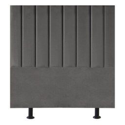 Cabeceira de Cama Solteiro Box Estofada 100 Cm Karla Suede:cinza Escuro - 1