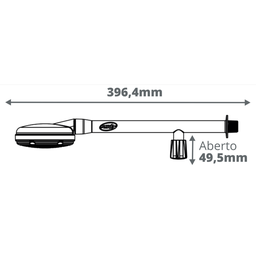 Chuveiro de Água Fria Tam 4" com Registro Cor Cromado Durín - 3