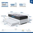 Ver imagem 5 de Cama Box + Colchão Espuma D60 Double Face Comfort Force Probel com Auxiliar Solteiro 88cm