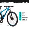 Bicicleta Z3-X PRO Aro 29 Quadro 17 Alumínio 27v Câmbio Shimano Freio Hidráulico Azul - Raider - 4