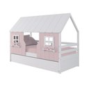 Ver imagem 2 de Bicama Casinha Encantada Madeira Maciça Rosa/ Branco Housin