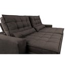 Ver imagem 4 de Sofá Retrátil e Reclinável 2,12m Molas Ensacadas Cama inBox Catar Velusoft Café