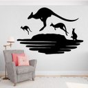 Ver imagem 1 de Adesivo de Parede Animais Cangurus - Gi 83x118cm
