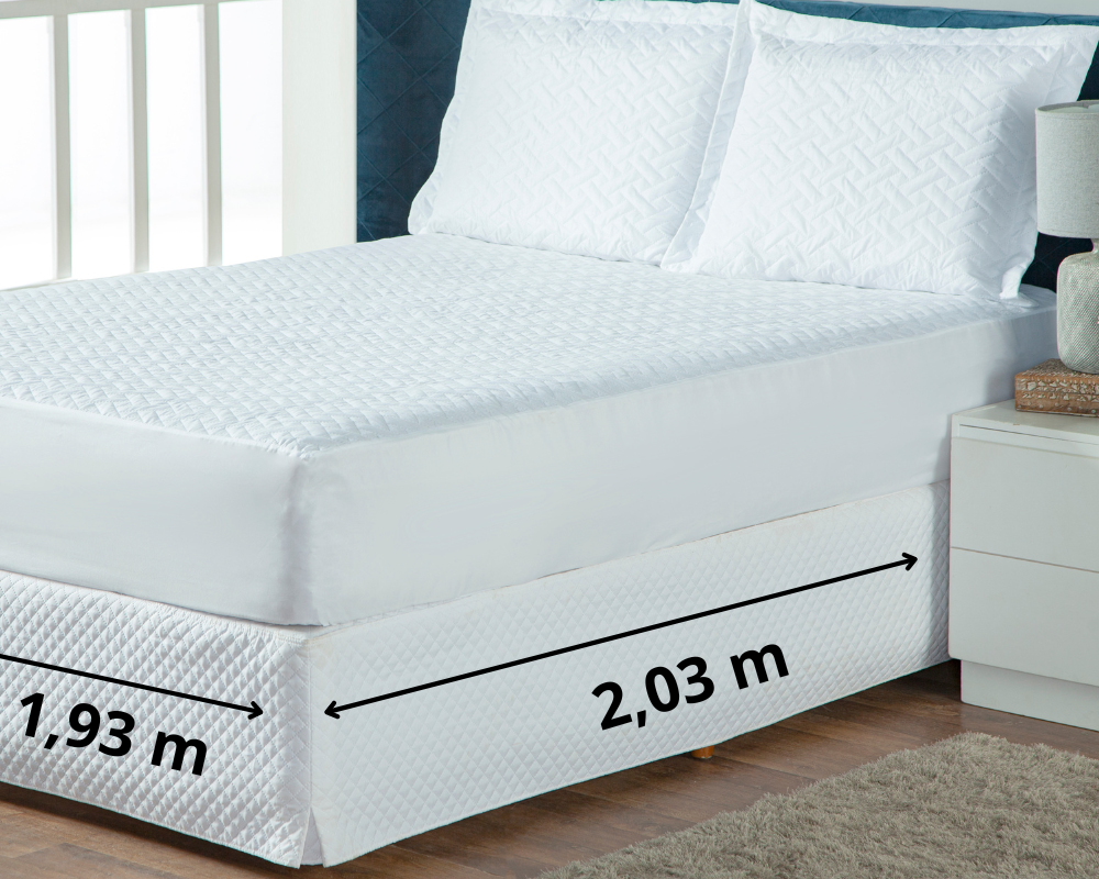 Saia Pra Cama Box king size matelasse c/ acabamento perfeito + veste como lençol - 2