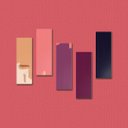 Ver imagem 1 de Paleta de Cores Rose- Quadros ou Placas Modulares com 5 Peças