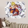 Adesivo de Parede Buraco Falso Dragon Ball Goku versus freeza - G 82x100cm - 1