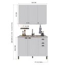 Ver imagem 4 de Armário Cozinha Modulada Compacta Americana 100% MDF 120cm Provence Multimóveis Crink-CPT013