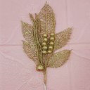 Ver imagem 1 de Folhas Flores Enfeite Natal Gliter Dourado de 45cm Kit 6pçs