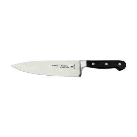 Faca Chef Century Aço 8" Preto Tramontina