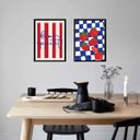 Ver imagem 1 de Kit 2 Quadros Cozinha Francesa - Bon Appetit 24x18cm:moldura Preta