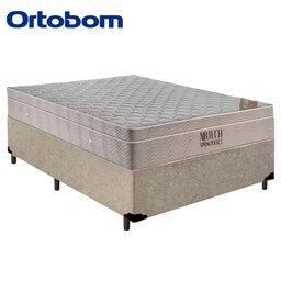 Cama Box Casal Suede + Colchão Casal Ortobom Airtech Molas SpringPocket (65x138x188) Bege - 5