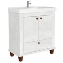 Ver imagem 6 de Balcão para Banheiro Malezia com Pés 2 Portas 1 Gaveta 82cm Branco Lyam Decor