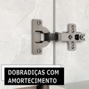 Ver imagem 3 de Balcão para Banheiro Malezia com Pés 2 Portas 1 Gaveta 82cm Branco Lyam Decor