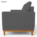 Ver imagem 5 de Sofa 2 Lugares 145 cm Crons Suede Cinza Vazzano