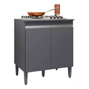 Ver imagem 4 de Balcão Cooktop Andréia 5 Bocas 2 Portas Cor Cinza - Ajl
