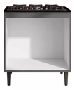 Ver imagem 2 de Balcão Cooktop Andréia 5 Bocas 2 Portas Cor Cinza - Ajl