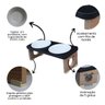 Comedouro Elevado Duplo Cachorro Pet Mdf Colors Preto - 4