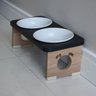 Comedouro Elevado Duplo Cachorro Pet Mdf Colors Preto - 5