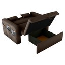 Ver imagem 3 de Sofá Cama com Baú Gorteen Veludo Marrom