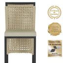 Ver imagem 2 de Mesa Bistrô e 2 Banquetas Roma Preta Corda Estofado 7 Trama Rami