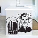 Ver imagem 1 de Adesivo de Parede Copo de Chopp - Es 98x120cm