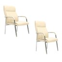 Ver imagem 1 de Kit Com 2 Cadeira Fixa Estofada W-80A