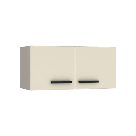 Armário Aéreo para Cozinha Max 80 X 33 Cm 2 Portas Mdp Cinza Champanhe - Clicklar