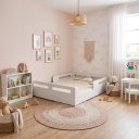 Ver imagem 1 de Cama Infantil Montessoriana Casal MDF com Grade de Proteção