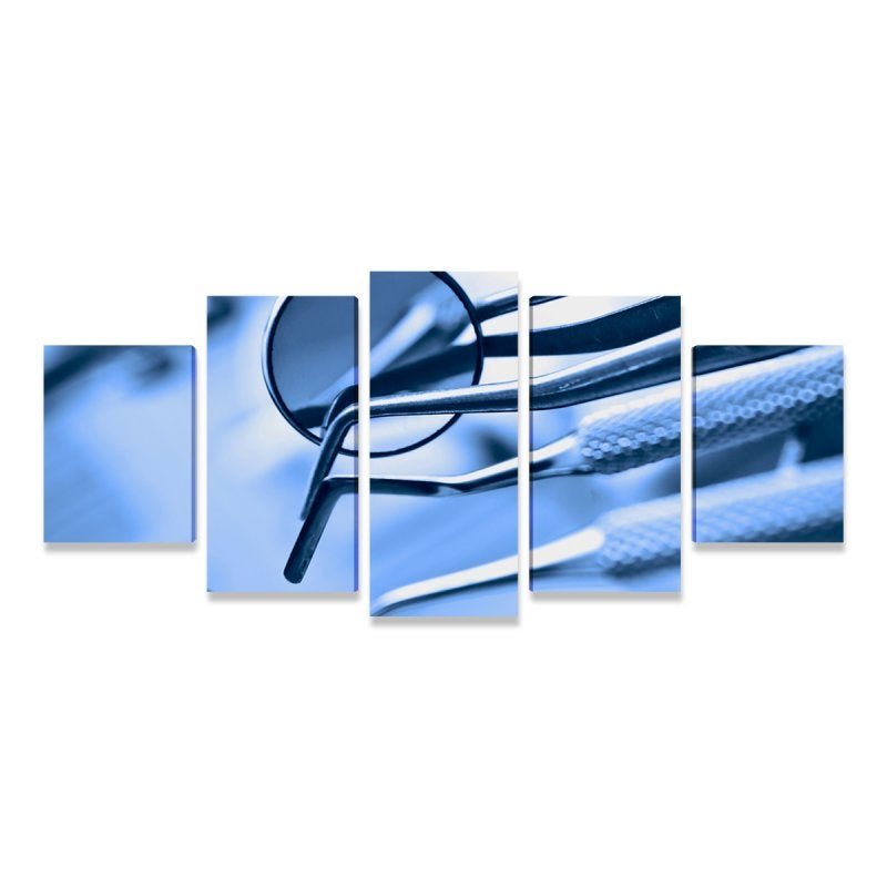 Quadro Dentista Instrumentos Odontológicos Grande GRD MadeiraMadeira