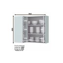 Ver imagem 3 de Armário Aéreo Cozinha Modulado Canto Reto Americana 1 Porta Branco - Henn