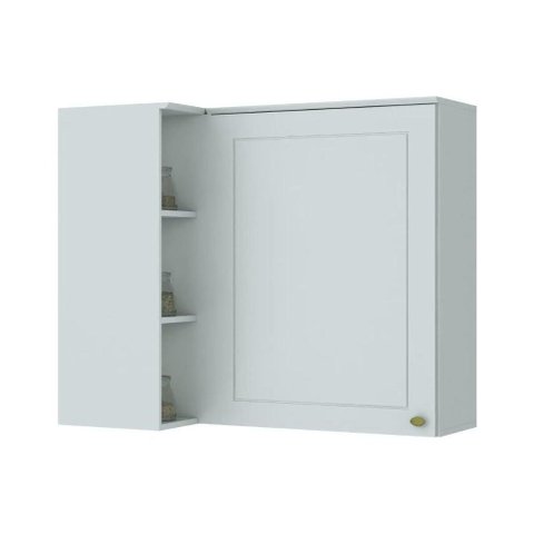Armário Aéreo Cozinha Modulado Canto Reto Americana 1 Porta Branco - Henn