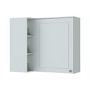 Ver imagem 1 de Armário Aéreo Cozinha Modulado Canto Reto Americana 1 Porta Branco - Henn