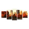 Quadro Paisagem Cidade Montreal Canadá Grande 5 telas GRD - 1