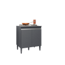 Ver imagem 1 de Balcão P/ Cooktop Andreia 4 Ou 5 Bocas  CINZA - Ajl Móveis