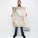 Ver imagem 2 de Quadro Decorativo em Canvas Abstrato Mármore Sofisticado TaColado Moldura Flutuante 4,5cm Branca 90 